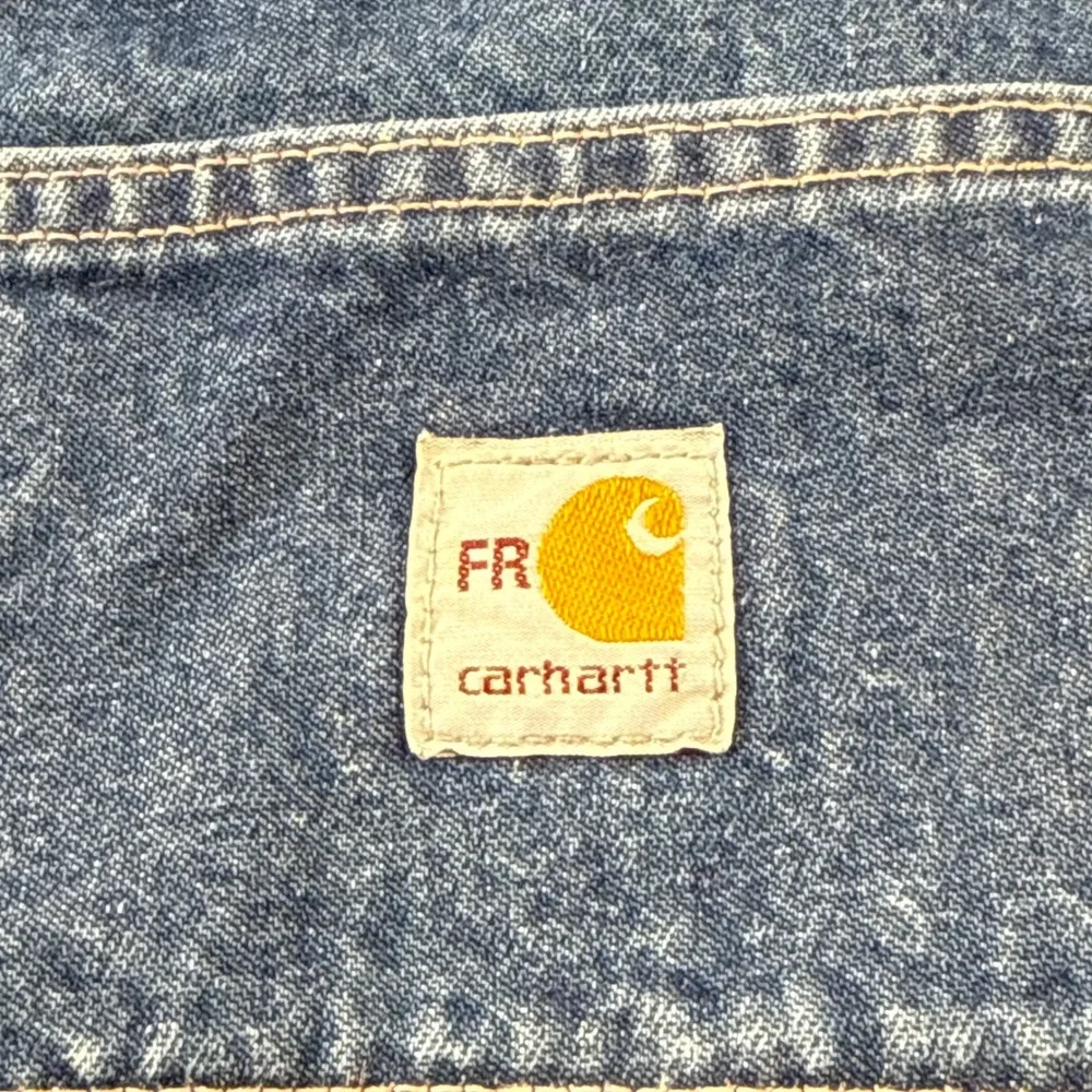 Carhartt FRB13 DNM Flame Resistant Carpenter Jeans 34x30 Original Fit Workwear